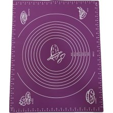 Mucit Home Silikon Hamur Açma Matı Büyük Boy Mor Renk