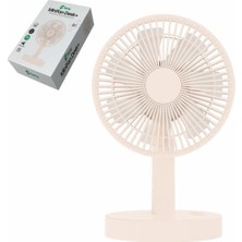 Feny FN-F75 Beyaz 3 Kademelı Otomatık 180 Derece Dönebılen Şarjlı 1800MAH Premıum Masa Ustu Fan