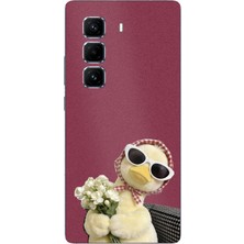 TechTree Infinix Hot 50 Pro Plus+ Uyumlu Çiçekli Ördek Baskılı Silikon Kılıf