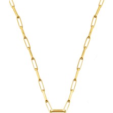 Bilezikci 14 Ayar Ataç Altın Zincir Kolye (4 mm Enli) 55 cm.