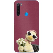 TechTree Redmi Note 8 Uyumlu Çiçekli Ördek Baskılı Silikon Kılıf