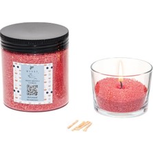 Pembe Yaratıcı Inci Tozu Mum 30 Adet Fitil ile Bırlıkte -250 gr