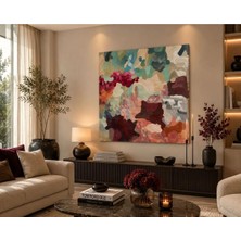 Sennight Çerçevesiz Kanvas Tablo Modern Soyut Renk Harmoni, Dekoratif Duvar Tablosu, Yatak Odası Salon Oturma Odası Ofis Için