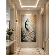 Sennight Kanvas Tablo Royal Peacock Lüks Tavus Kuşu Duvar Dekoru