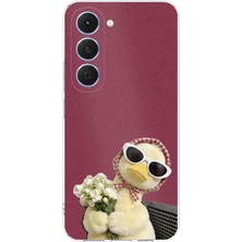 TechTree Tecno Spark 40 Pro Uyumlu Çiçekli Ördek Baskılı Silikon Kılıf