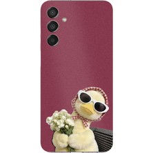TechTree Samsung Galaxy M15 Uyumlu Çiçekli Ördek Baskılı Silikon Kılıf