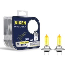 Niken 12V H7 55W Sarı Işık Ampul 2800K (2 Adet)