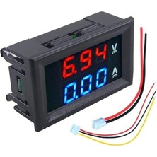 Dijital Volt Akım Ölçer Dc 0-100V 10A Ampermetre