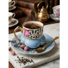Manushum Handmade Double Saray Fincan-Bebe Mavi 1 Adet