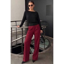 Lela Vücuda Oturan Kayık Yaka Uzun Kollu Yumuşak Örme Bluz Kadın Bluz 5866853