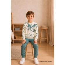Pina Kids Erkek Çocuk Batik Desenli Okul Günlük Eşofman Takımı ESF7037