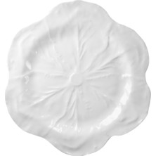 Baci Milano Botanica Çiçek Desenli Melamin Beyaz Büyük Servis Tabağı 40,5 cm