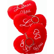 Zero Land Kmrsfres Kalp Peluş Anahtarlık 9 cm Kırmızı