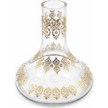 Puffstore Altın Işlemeli Nargile Camı – Premium Nargile Şişesi