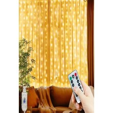 BENCEAL Peri LED Uzaktan Kumandalı 8 Modlu Perde Aydınlatma Söz Nişan Isteme Dekor LED Işık Lamba  (3 Metre)