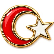 Belirtilmemiş Rozet Ay Yıldız Kırmızı Beyaz