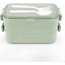Ahir Ticaret Iki Katlı Lunch Box Beslenme Kutusu-Saklama Kutusu