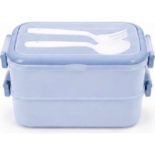 Ahir Ticaret Iki Katlı Lunch Box Beslenme Kutusu-Saklama Kutusu