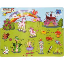 Woody Ahşap Masal Dünyası Tutmalı Puzzle 20 Parça
