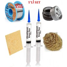 MHM Lehimleme Seti 40 G 0,5 mm Lehim Teli Flux Lehim Toplama Havya Uc Temizleyici Seti TK299