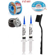 MHM Lehimleme Seti 40 G 0,5 mm Lehim Teli CP-2515 Lehim Fitili Flux Lehim Toplama Fırça Seti TK94