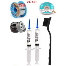 MHM Lehimleme Seti 40 G 0,5 mm Lehim Teli CP-3515 Lehim Fitili Flux Lehim Toplama Fırça Seti TK84