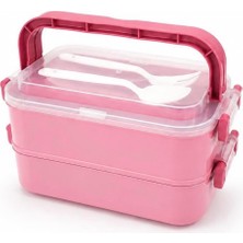 Ahir Ticaret Iki Katlı Lunch Box Beslenme Kutusu-Saklama Kutusu
