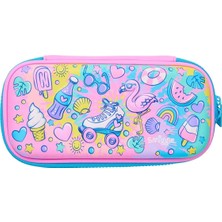 Smiggle Energetic Cocuk Desenli Küçük Sert Kapaklı Kalem Kutusu