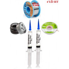 MHM Lehimleme Seti 40 G 0,5 mm Lehim Teli CP-1515 Lehim Fitili Flux Lehim Toplama Set TK14