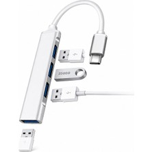 Abbruch Type-C To USB Hub 4 Port Çoklayıcı Macbook ile Uyumlu Çoğaltıcı Type C To USB Converter Hub