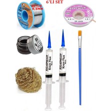 MHM Lehimleme Seti 40 G 0,5 mm Lehim Teli CP-2015 Lehim Fitili Flux Lehim Toplama Tek Fırça Seti TK166