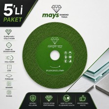 Mays 125 mm Porselen Seramik Cam Fayans Kesici Elmas Testere Disk 5'li Paket – 22.23 mm Profesyonel Kesim Diski