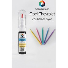 COLORGUARD Opel 22C Karbon Siyah Rötuş Boyası ve 5'li Rötuş Çubuğu Hassas Uygulama Seti