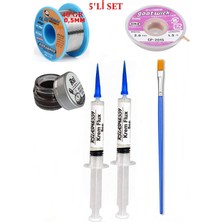 MHM Lehimleme Seti 40 G 0,5 mm Lehim Teli CP-2015 Lehim Fitili Flux Lehim Toplama Fırça Seti TK59
