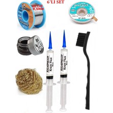 MHM Lehimleme Seti 40 G 0,5 mm Lehim Teli CP-3515 Lehim Fitili Flux Lehim Toplama Tek Fırça Seti TK184