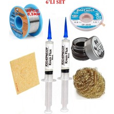MHM Lehimleme Seti 40 G 0,5 mm Lehim Teli CP-2515 Lehim Fitili Flux Lehim Toplama Havya Uc Temizleyici Seti TK273