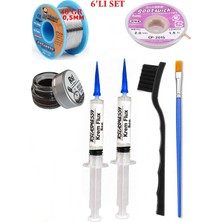 MHM Lehimleme Seti 40 G 0,5 mm Lehim Teli CP-2015 Lehim Fitili Flux Lehim Toplama 2fırça Seti TK126