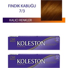 Kuzgun Ticaret 2 Adet Single Tüp Boya Saç Boyası Fındık Kabuğu 7/3