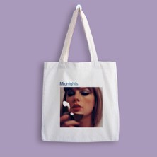 Designedfy Taylor Swift Midnights Baskılı Bez Çanta