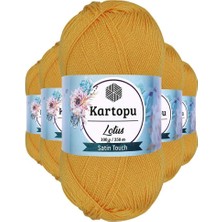Kuzgun Ticaret 5 Adet Lotus Bikini Büstiyer Bluz Örgü Ipi  K318 Koyu Sarı