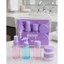 Şeffaf Seyahat Dolum Şişesi Seti 5 Parça Kozmetik Organizer - Lisinya