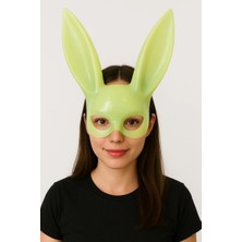 Mudanis Karanlıkta Parlayan Fosforlu Tavşan Maskesi – Glow Bunny Masquerade Maske (32X22 Cm)