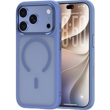 iPhone 18 Pro Uyumlu Kılıf M-Safe Şarj Özellikli Benks Mist C-Magnet Yeni Seri Kapak Mavi