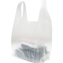 Kuzgun Ticaret Şeffaf Atlet Poşet Küçük Boy 24X43 cm 1 Paket Takriben 300 Adet
