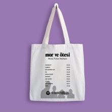 Designedfy Mor ve Ötesi Album Receipt Baskılı Bez Çanta
