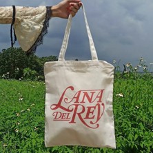 Designedfy Lana Del Rey Baskılı Bez Çanta