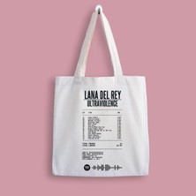 Designedfy Lana Del Rey Ultraviolence Album Receipt Baskılı Bez Çanta