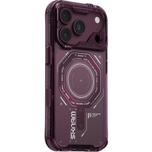 iPhone 18 Pro Max Uyumlu Kılıf Skinarma M-Safe Şarj Özellikli Airbag Tasarımlı Magma Kapak Bordo