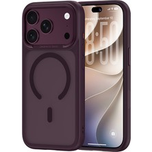 iPhone 18 Pro Uyumlu Kılıf M-Safe Şarj Özellikli Benks Mist C-Magnet Yeni Seri Kapak Bordo
