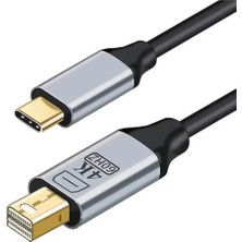 Uslucan Alışveriş ZR126 Siyah Type-C Mini Dp Çevirici Kablo 1,8 M